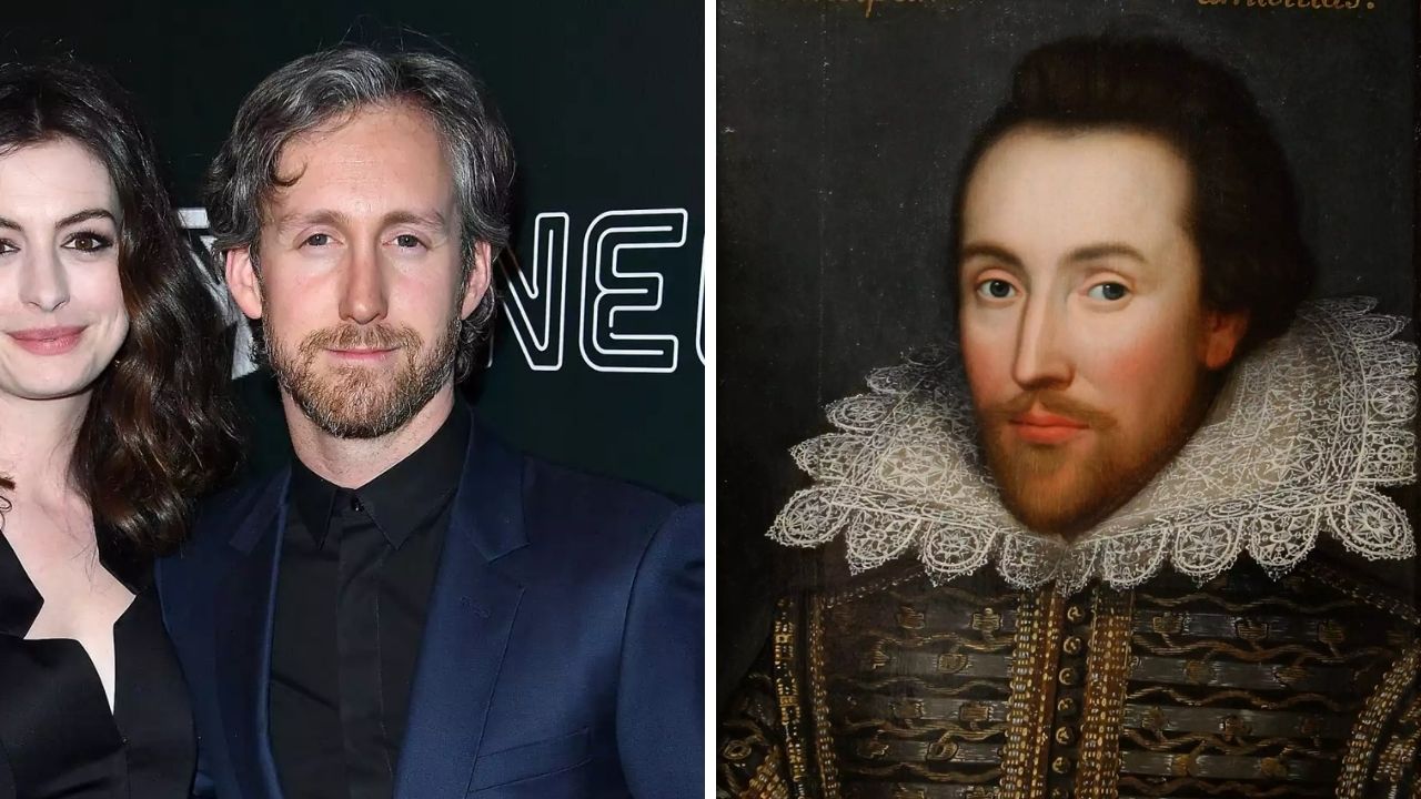 O ator Adam Shulman e William Shakespeare
