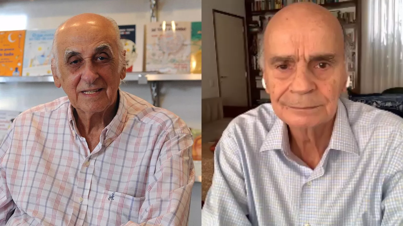 Montagem com Drauzio Varella e Zuenir Ventura em retratos lado a lado.