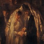 Pintura "O Casamento Judaico", de Jozef Israëls. Ilustrando o poema "Hebreia", de Castro Alves.