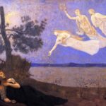 Pintura "O Sonho" (1890), de Pierre Puvis de Chavannes. Ilustrando o poema "Hino ao Sono", de Castro Alves.