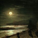 Pintura "Moon Night", de Ivan Aivazovsky. Ilustrando o poema "Não Sabes", de Castro Alves.