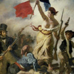 Poema "A Liberdade Guiando o Povo", de Eugene Delacroix. Ilustrando o poema "No Meeting du Comitê du Pain", de Castro Alves.