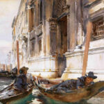 Pintura "Gondoliers’ Siesta", de John Singer Sargent. Ilustrando o poema "O Gondoleiro do Amor", de Castro Alves.