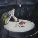 Pintura "Insomnia", de Theresa Oats. Ilustrando o poema "Os Anjos da Meia-Noite", de Castro Alves.