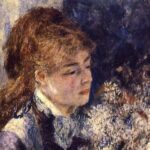 Pintura "Woman with Lilacs", de Auguste Renoir. Ilustrando o poema "Os Perfumes", de Castro Alves.