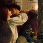 Pintura "Romeu e Julieta", de Frank Dicksee. Ilustrando o poema "Os Três Amores", de Castro Alves.