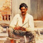 Pintura "Caipira Picando Fumo", de Almeida Jr. 1893