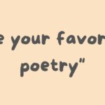 Be your favorite poetry, tradução para o português