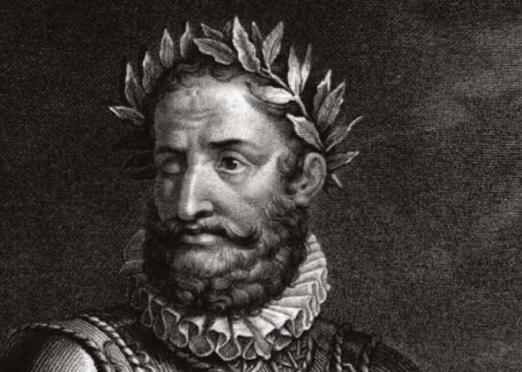 Os versos pertencem à obra Os Lusíadas, de Luís de Camões, publicada em 1572. No fragmento, o eu lírico delineia o contexto dessa obra, o qual é centrado
