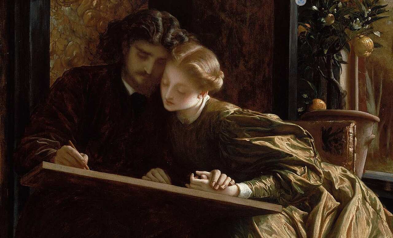 Pintura The Painter's Honeymoon, de Frederic Leighton.