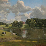 Pintura "Wivenhoe Park, Essex" de John Constable. Ilustrando o poema Sub tegmine fagi, de Castro Alves