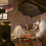 O Pobre Poeta, de Carl Spitzweg. Ilustrando o poema "Poesia e Mendicidade", de Castro Alves.