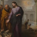 Christ Healing the Paralytic at the Pool of Bethesda, de Bartolomé Esteban Murillo. Ilustarndo o poema "Quem Dá aos Pobres, Empresta a Deus", de Castro Alves.