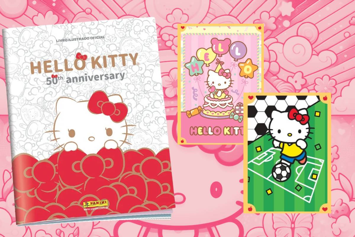Hello Kitty 50 Anos Panini lança álbum de figurinhas comemorativo
