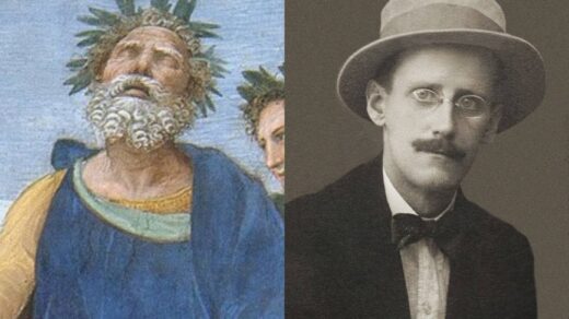 O poeta Homero e o escritor James Joyce
