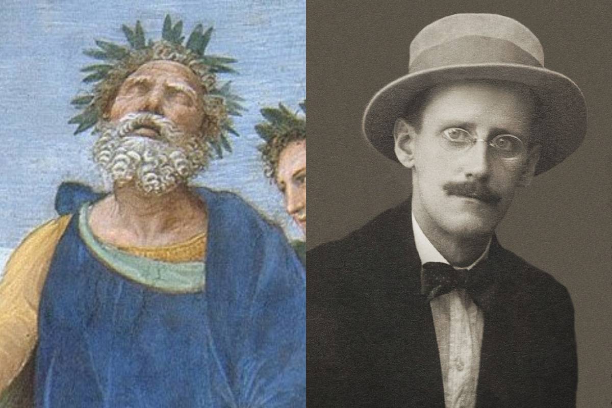 O poeta Homero e o escritor James Joyce