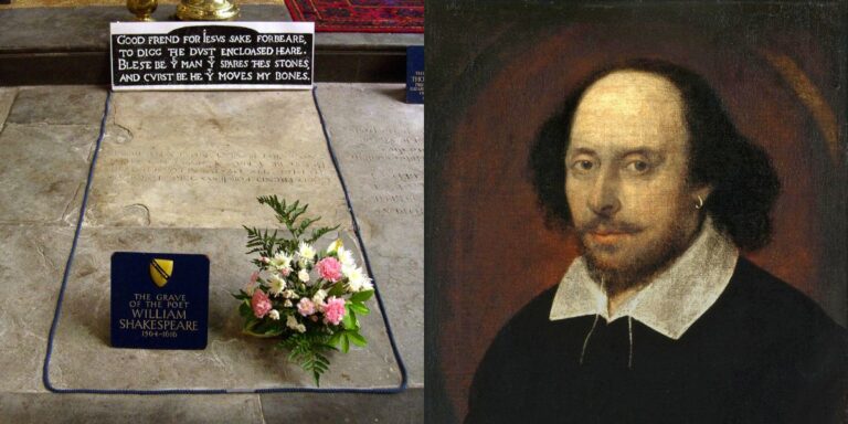 A sinistra maldição na cova de William Shakespeare