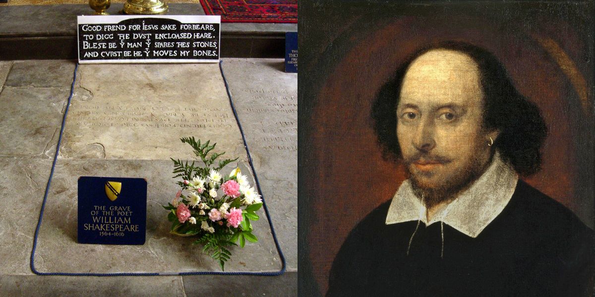 A sinistra maldição na cova de William Shakespeare