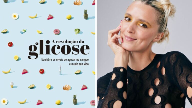 O livro "A Revolução da Glicose", com a autora Jessie Inchauspe à direita