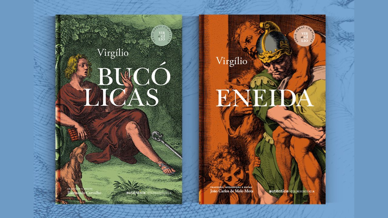 Dois livros da coleção de Virgílio da Editora Autêntica: Bucólicas e Eneida