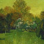 Pintura "O Jardim dos Poetas", de Vincent Van Gogh. Ilustrando o poema "A Luís", de Castro Alves