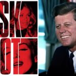 A capa do livro Ask Not: The Kennedys and the Women They Destroyed à esquerda; à direita, uma foto de John F. Kennedy