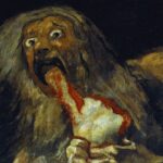 Pintura "Saturno Devorando seus Filhos", de Goya. Ilustrando o poema Versos Íntimos, de Augusto dos Anjos