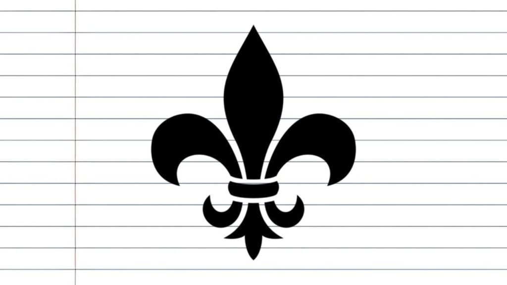 flor de lis símbolo curso de letras