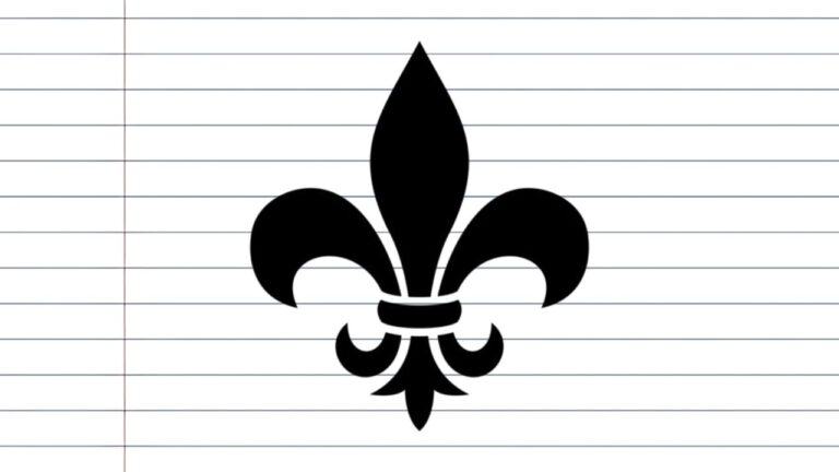 flor de lis símbolo curso de letras
