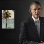 Barack Obama à direita, com alguns dos livros da lista à esquerda