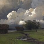 Pintura Before the Storm, de Isaac Levitan. Ilustrando o poema "Sentimento do Mundo", de Carlos Drummond de Andrade