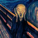 Pintura "O Grito", de Munch, ilustrando o poema E Agora José, de Carlos Drummond de Andrade